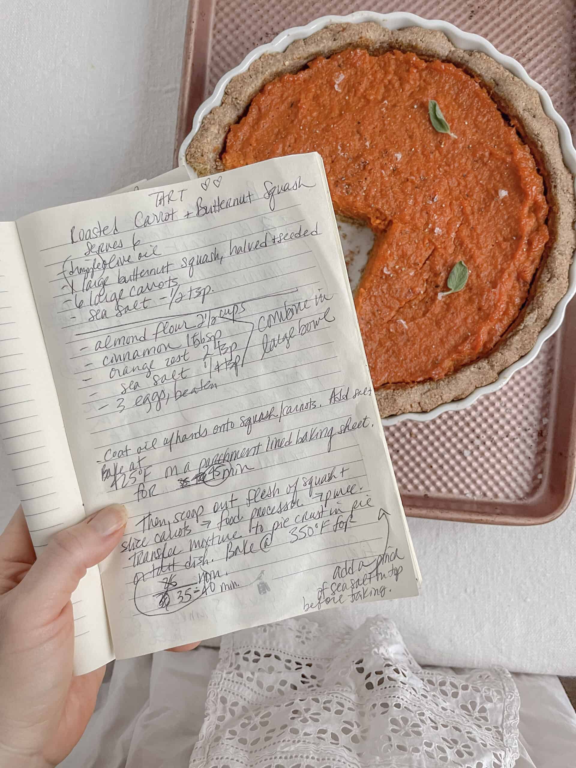 recipe card for butternut squash.