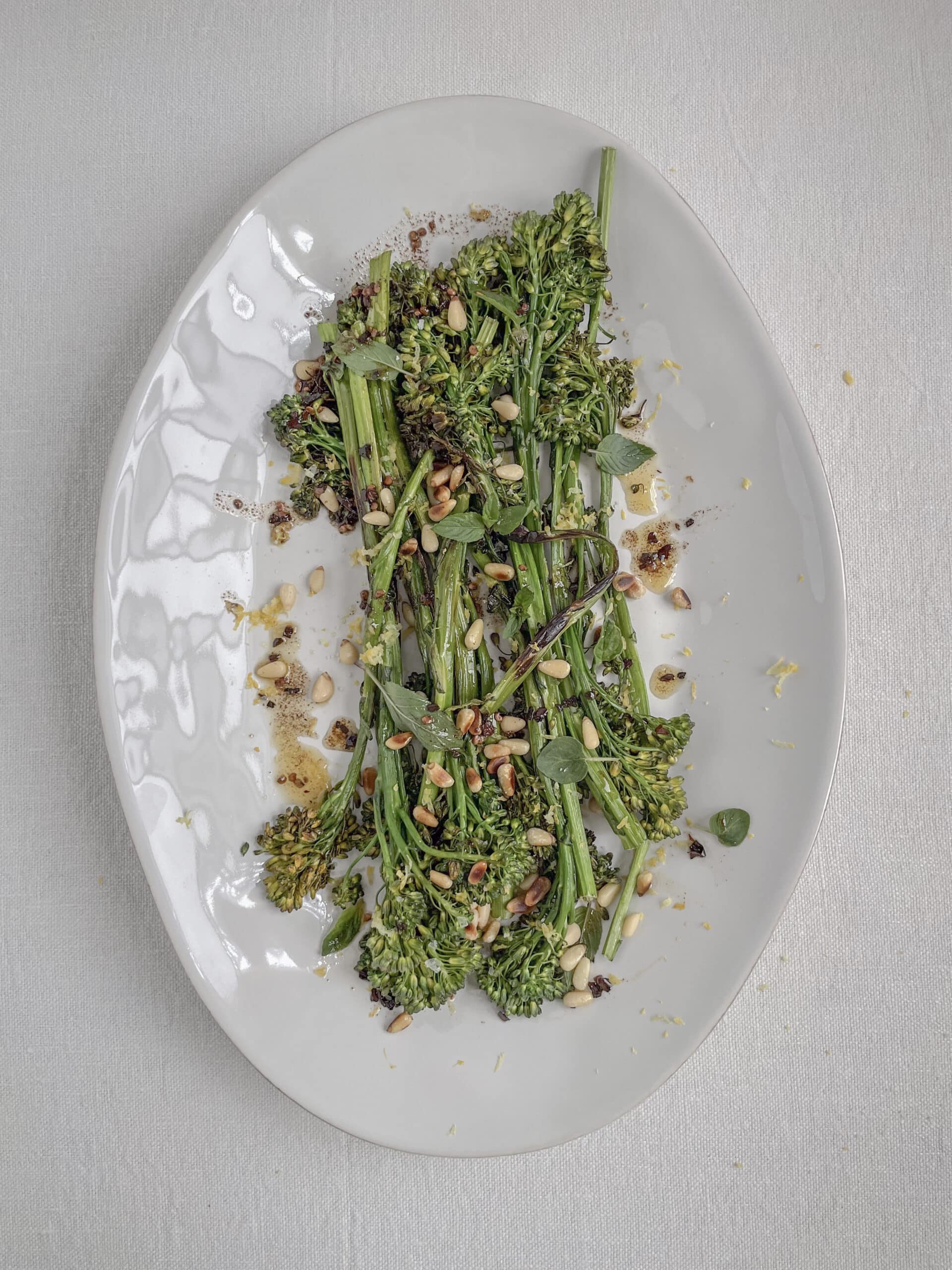 plated broccoli ready to serve